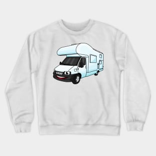 Happy campervan cartoon illustration Crewneck Sweatshirt